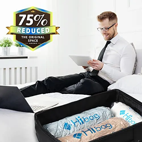 13 Travel Compression Bags, Travel Essentials Compression Bags for Travel, Vacuum Packing Space Saver Bags for Cruise Travel Accessories