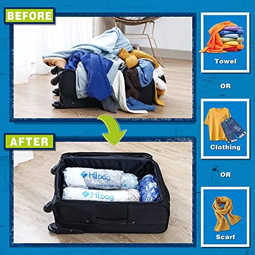 13 Travel Compression Bags, Travel Essentials Compression Bags for Travel, Vacuum Packing Space Saver Bags for Cruise Travel Accessories