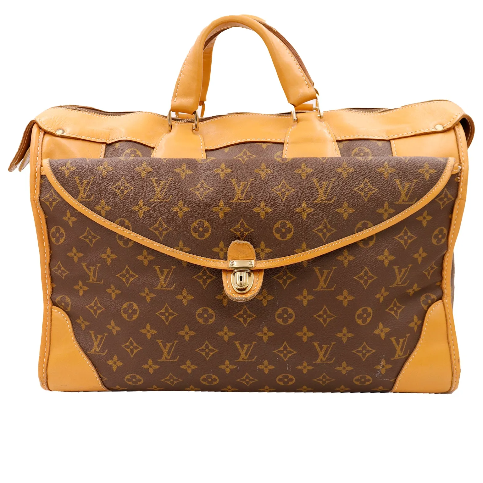 1980s Louis Vuitton Vintage Monogram Weekender Luggage Travel Bag