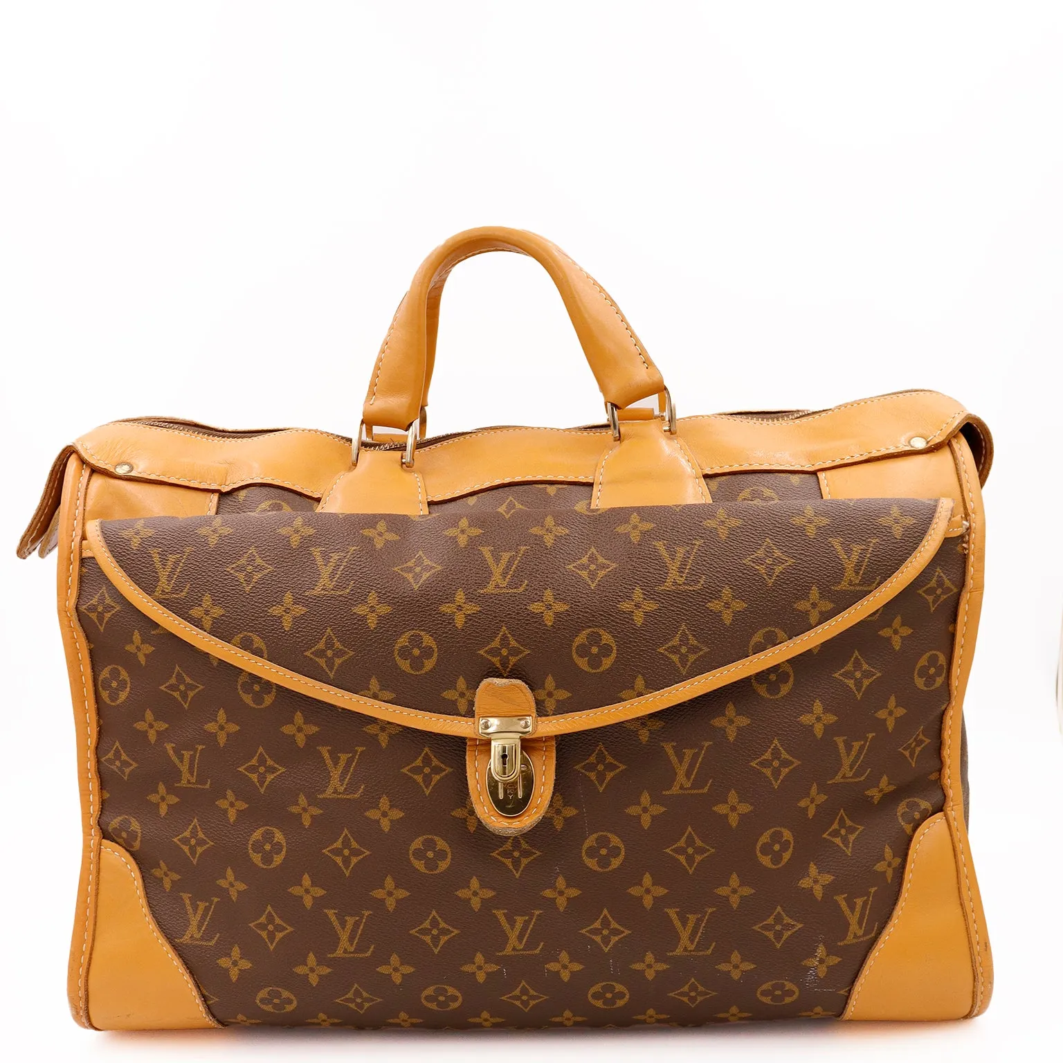 1980s Louis Vuitton Vintage Monogram Weekender Luggage Travel Bag
