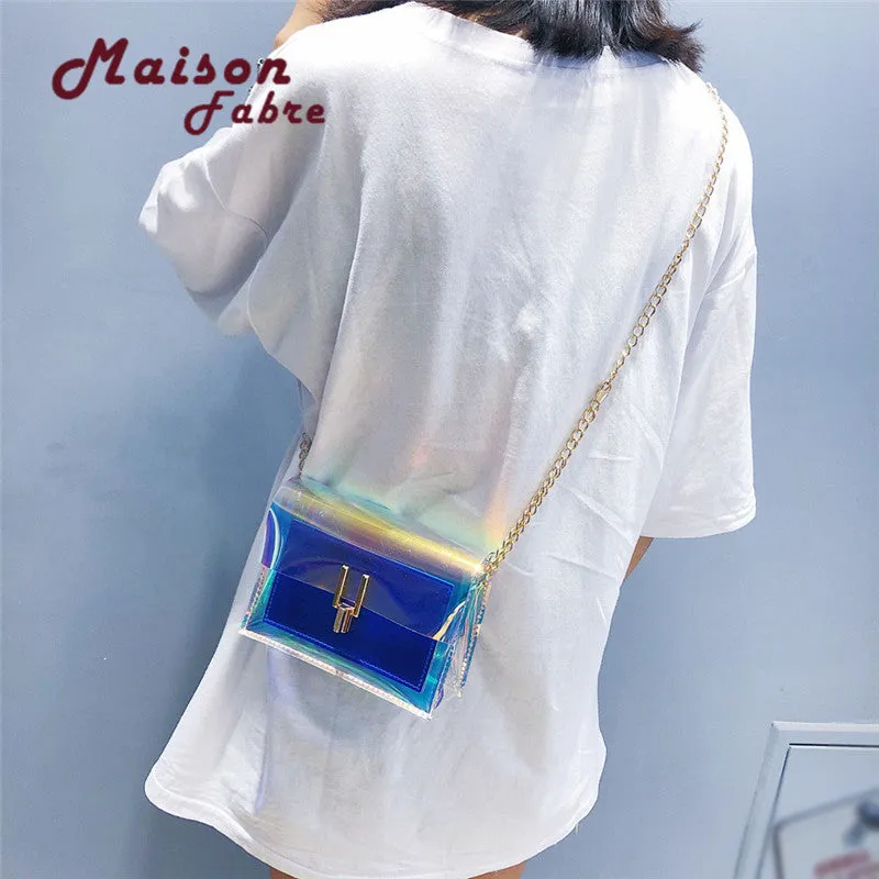 2018 Maison Fabre Fashion Women Laser Transparent Crossbody Bags Messenger Shoulder Bag Beach Bag  p#dropship