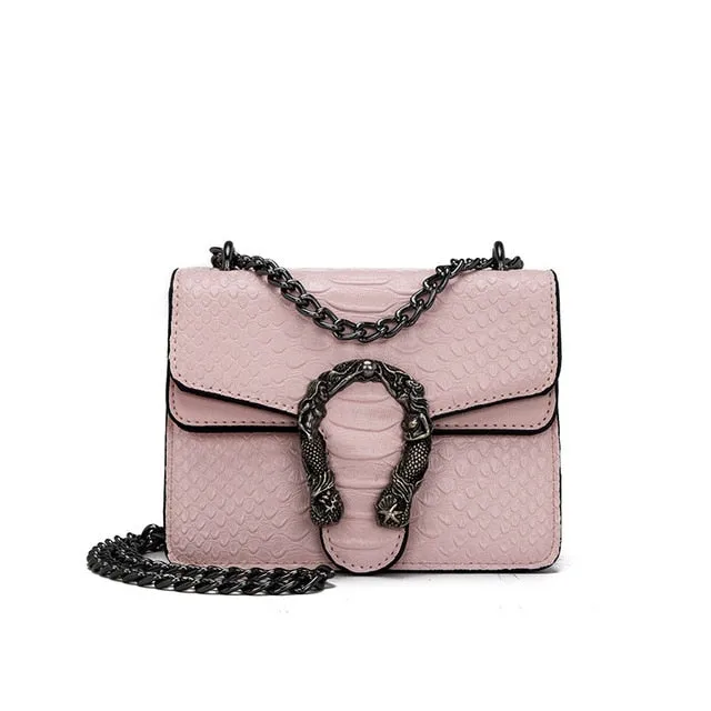 2019 New  Shoulder Bag Chains Messenger Bag Fashion Girls Casual Handbag Simple Leisure Personality Small Square Women Bag