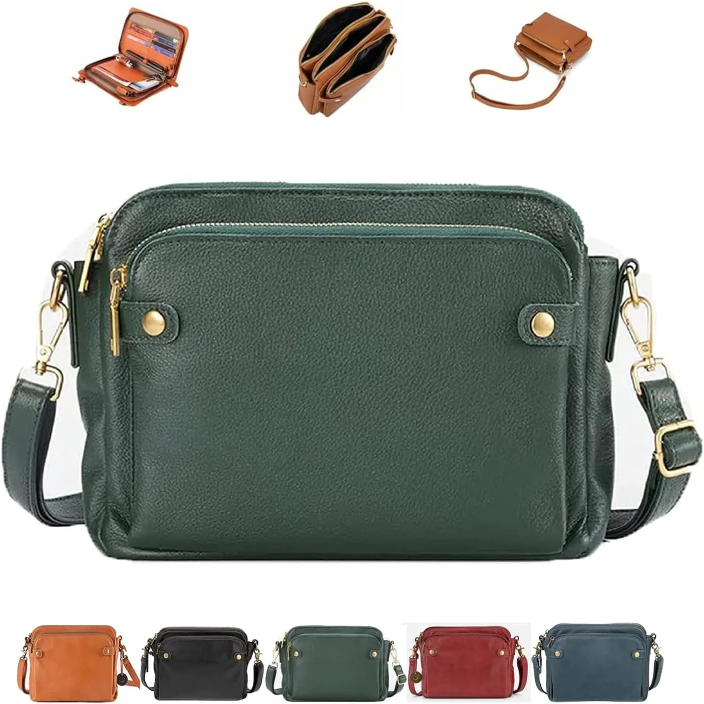 2023 New Crossbody PU leather Shoulder Bags and Clutches, Off-Crossbody Leather Shoulder Bags, Purse With Built In Wallet