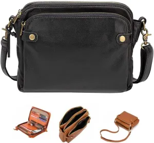 2023 New Crossbody Shoulder Bags And Clutches, Off-Crossbody Leather Shoulder Bags, Purse With Built Multiple Compartments