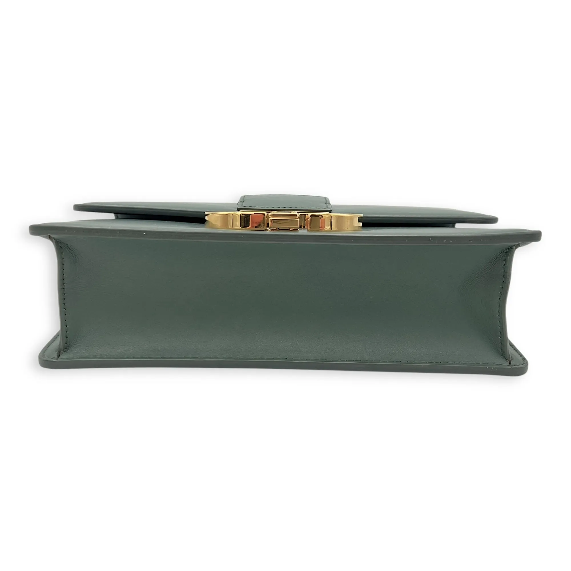 30 Montaigne Crossbody Bag Green in Calfskin, Gold hardware