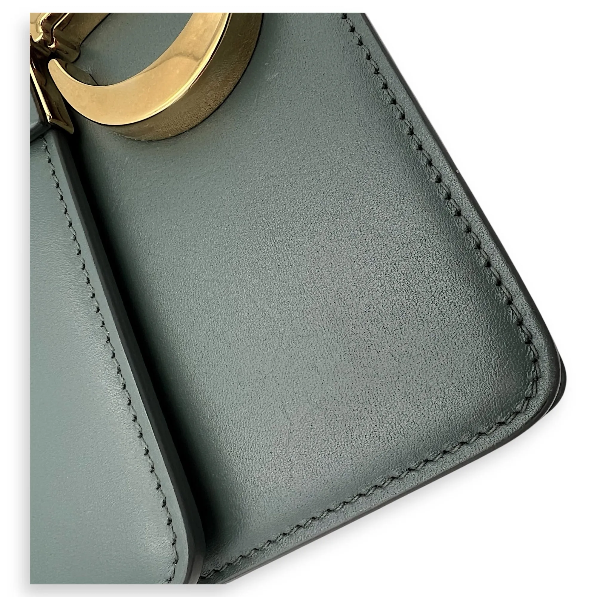 30 Montaigne Crossbody Bag Green in Calfskin, Gold hardware