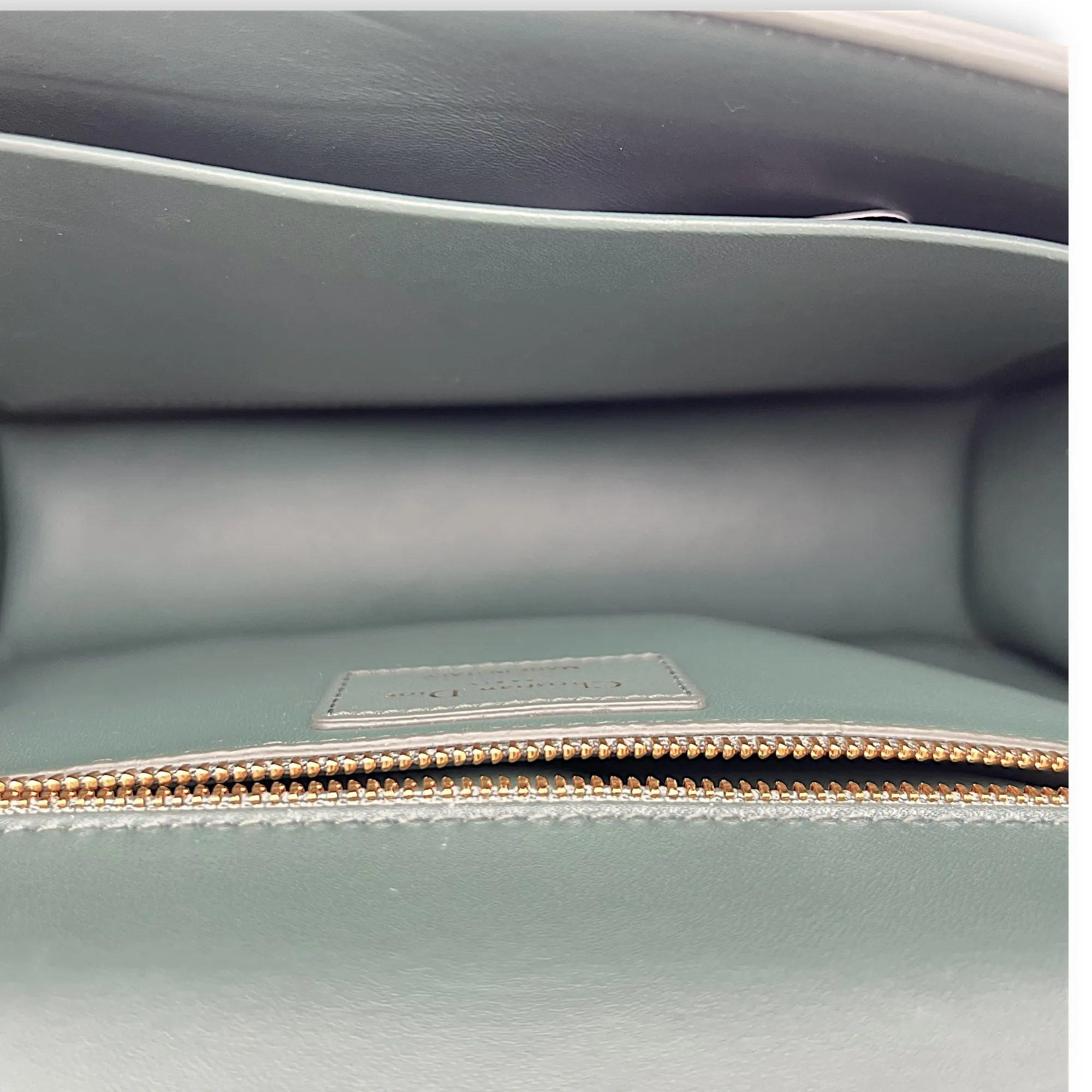 30 Montaigne Crossbody Bag Green in Calfskin, Gold hardware