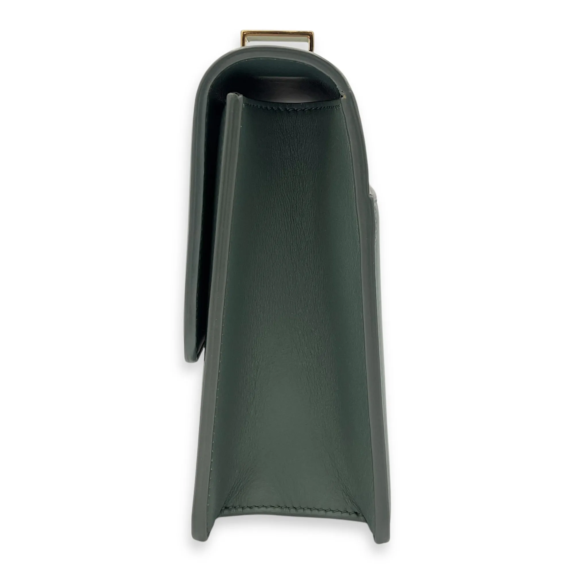 30 Montaigne Crossbody Bag Green in Calfskin, Gold hardware