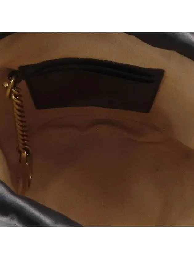 575163 Black leather GG Marmont mini bucket cross bag