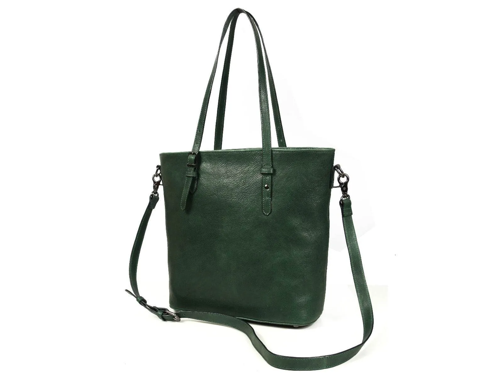 Abron Leather Tote Bag For Women- Green