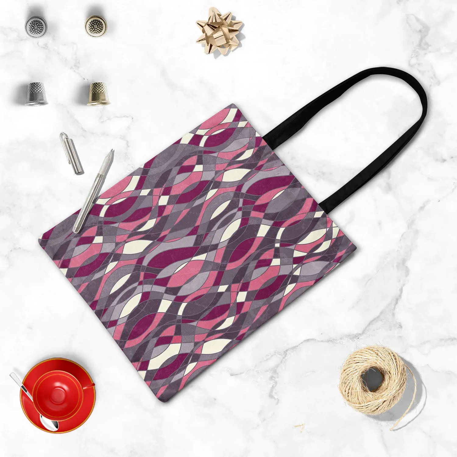 Abstract Grunge Art Tote Bag Shoulder Purse | Multipurpose
