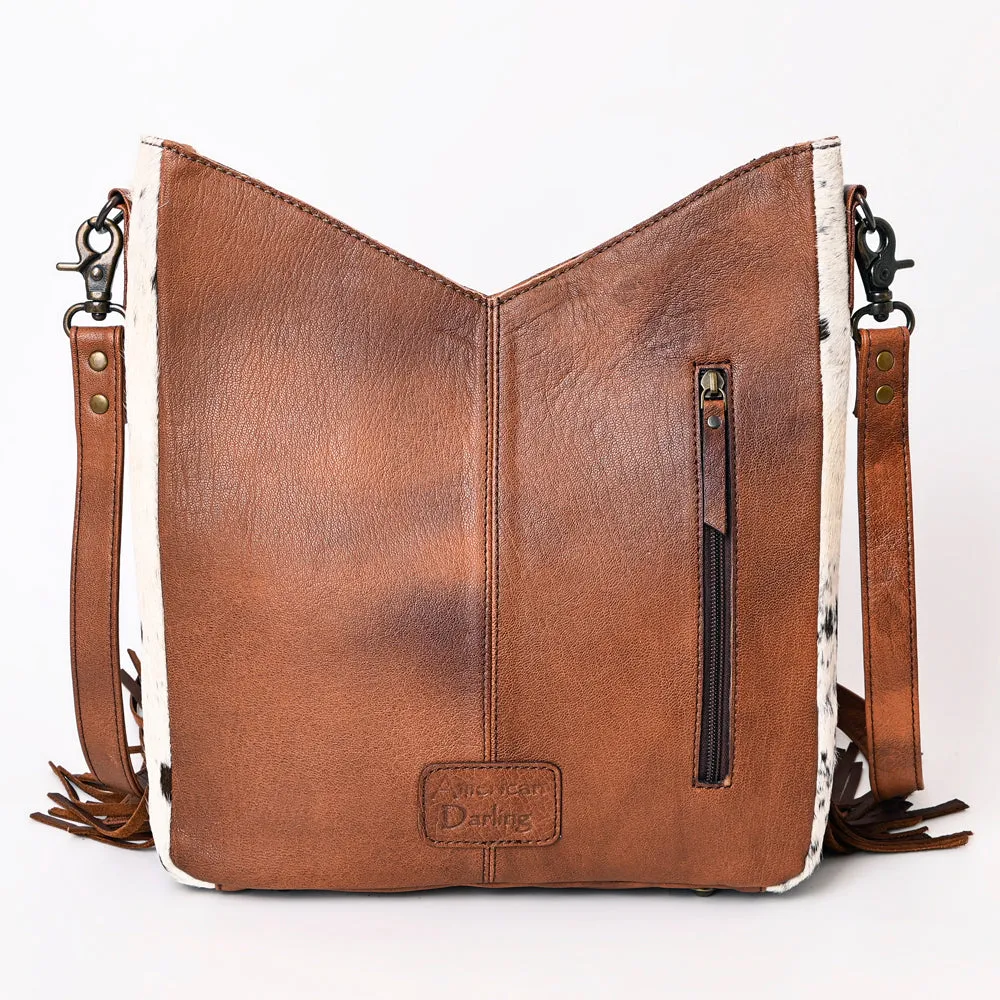 ADBG1219 American Darling Hand Tooled Hair On Genuine Leather Women Bag Western Handbag Purse