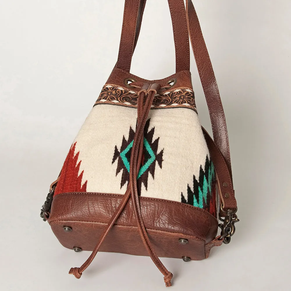 ADBG862E American Darling Hand Tooled Saddle Blanket Genuine Leather Women Bag Western Handbag Purse
