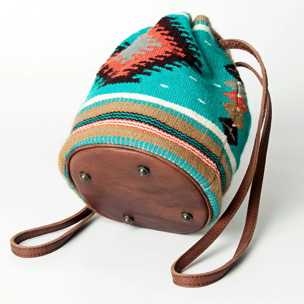 American Darling ADBG718 Bucket Saddle Blanket Genuine Leather Women Bag Western Handbag Purse