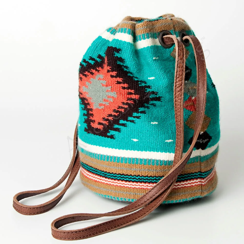American Darling ADBG718 Bucket Saddle Blanket Genuine Leather Women Bag Western Handbag Purse