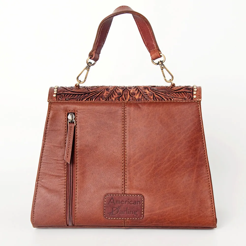 American Darling ADBGI176A Briefcase Hand Tooled Genuine Leather women bag western handbag purse