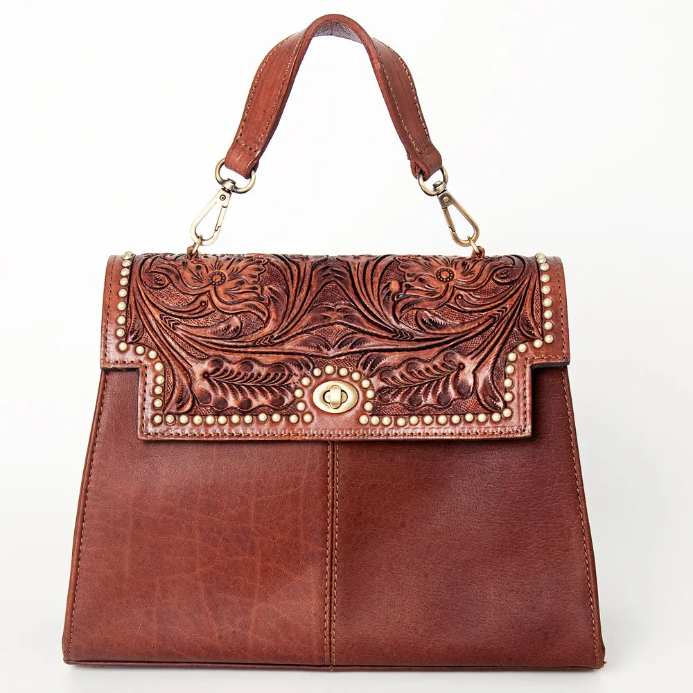 American Darling ADBGI176A Briefcase Hand Tooled Genuine Leather women bag western handbag purse