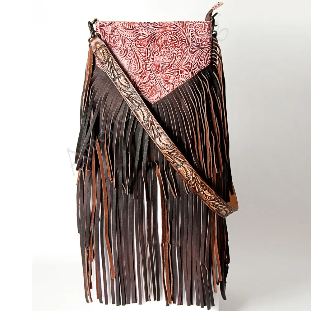 American Darling ADBGZ146 Messenger Hand Tooled Genuine Leather Women Bag Western Handbag Purse