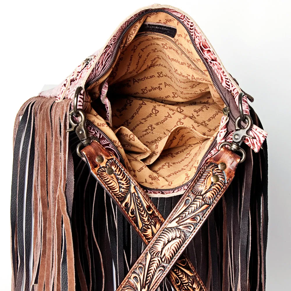 American Darling ADBGZ146 Messenger Hand Tooled Genuine Leather Women Bag Western Handbag Purse