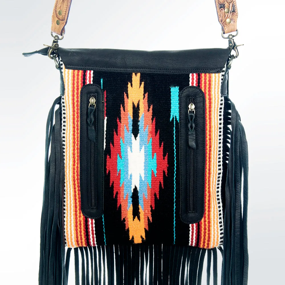 American Darling ADBGZ300 Messenger Saddle Blanket Genuine Leather Women Bag Western Handbag Purse