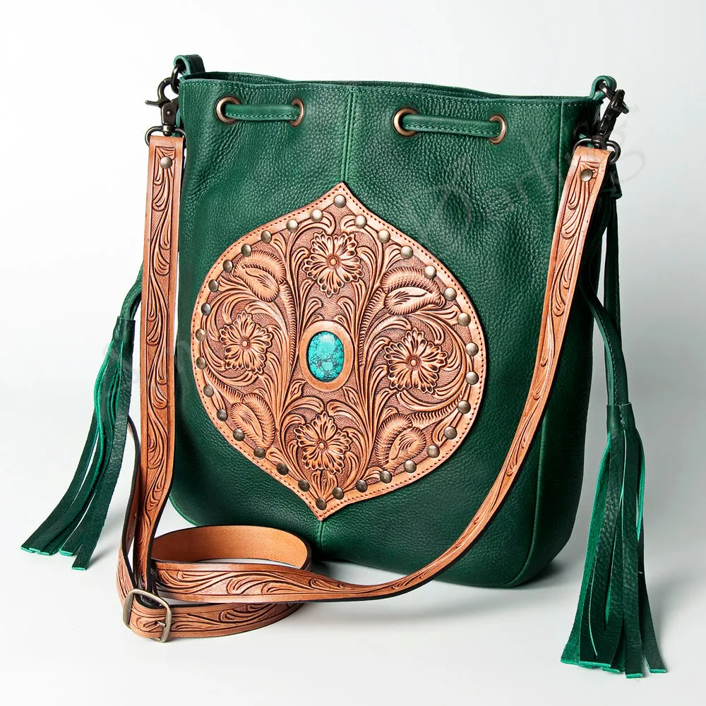 American Darling ADBGZ477 Crossbody Hand Tooled Genuine Leather Women Bag Western Handbag Purse