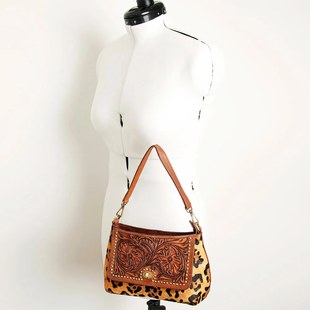 American Darling Hobo Hand Tooled Hair On Genuine Leather Women Bag Western Handbag Purse