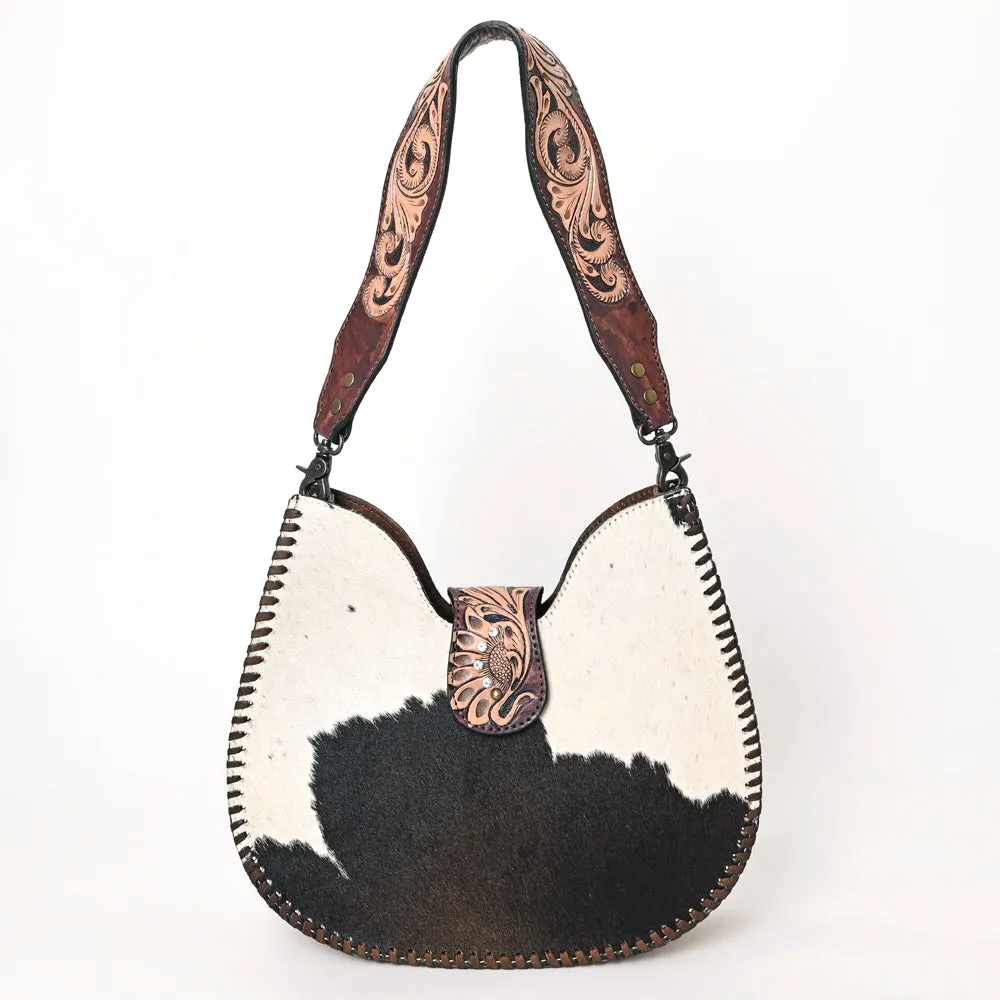 American Darling Hobo Hand Tooled Hair-On Genuine Leather women bag western handbag purse