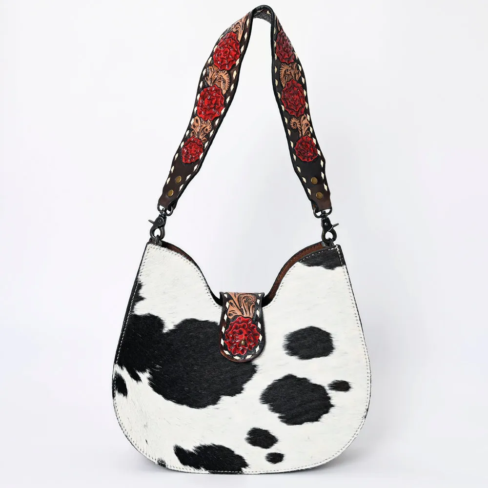 American Darling Hobo Hand Tooled Hair-On Genuine Leather women bag western handbag purse