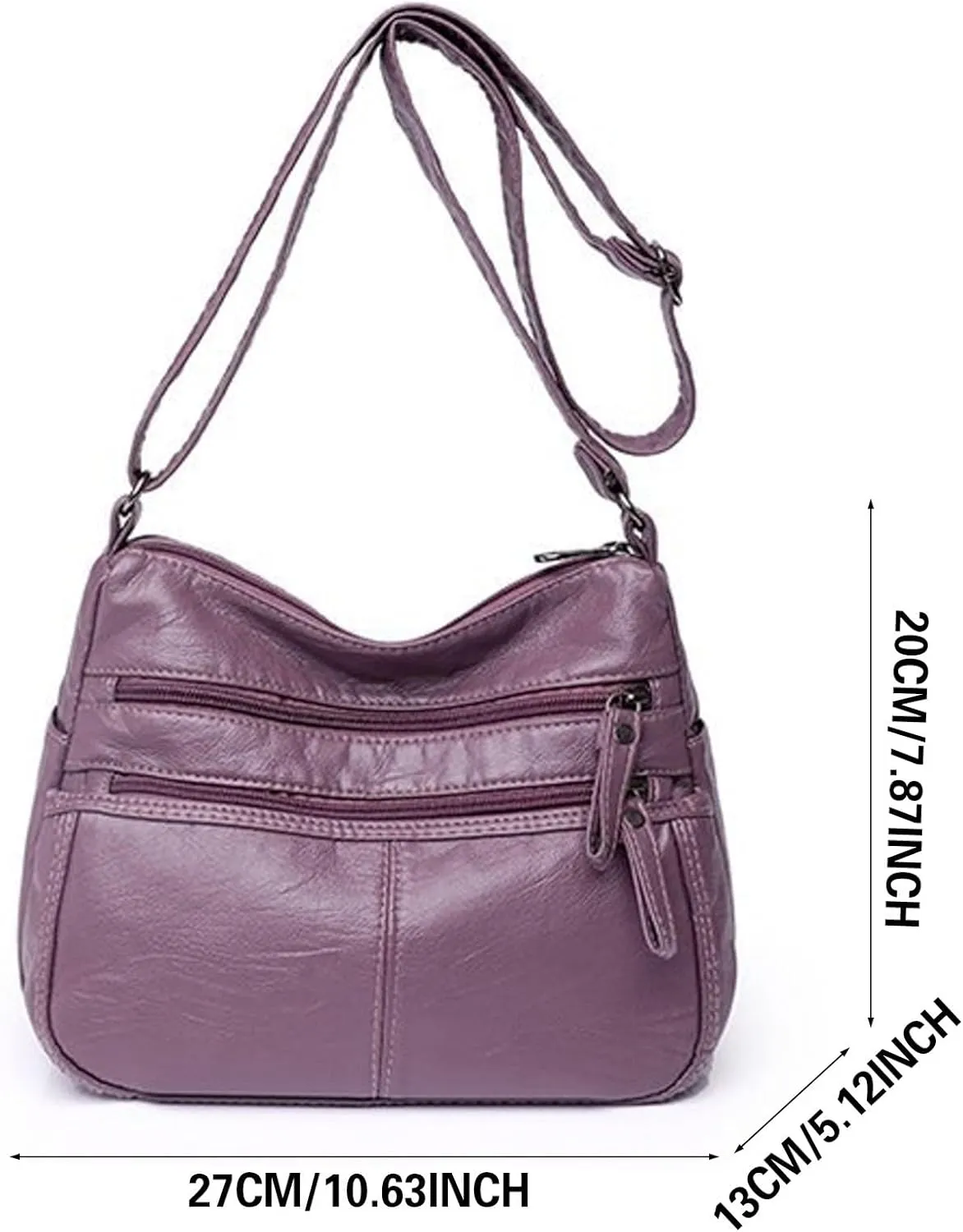 Anti Theft Crossbody Bags for Women Lightweight Quilted Fabric Handbags for Women Womens Vacation Shoulder Bag(Purple)