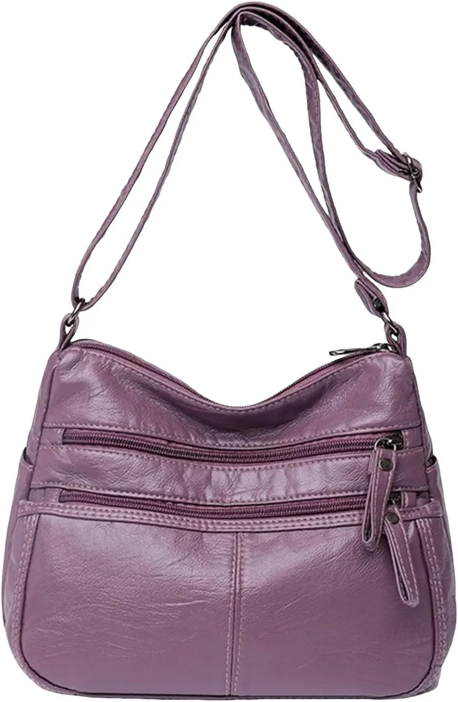 Anti Theft Crossbody Bags for Women Lightweight Quilted Fabric Handbags for Women Womens Vacation Shoulder Bag(Purple)