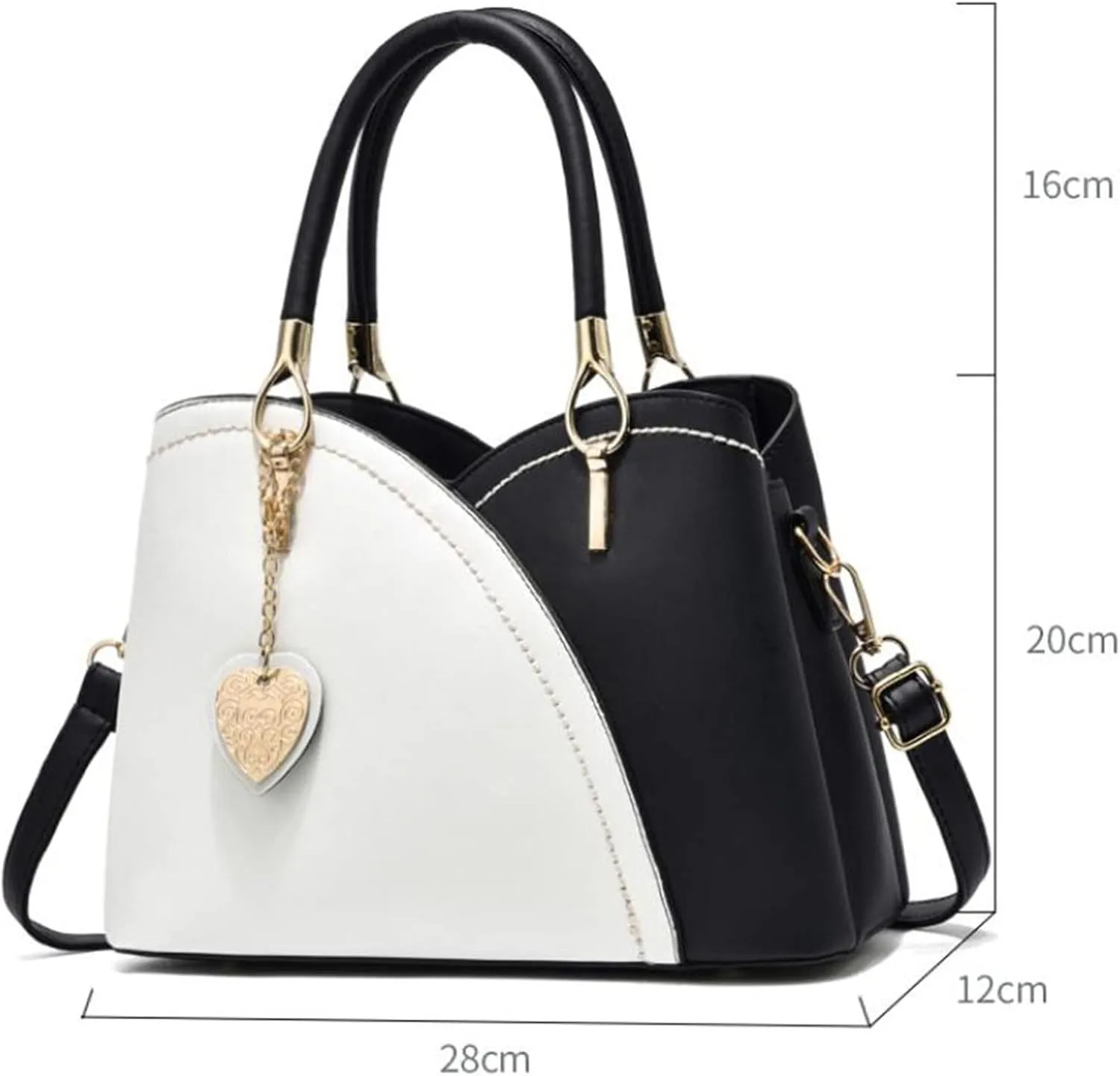 Anti Theft Shoulder Bags for Woman Small Crossbody Bags Classic Double Zip Top Satchel Bag Cute Spring Purse(Black)