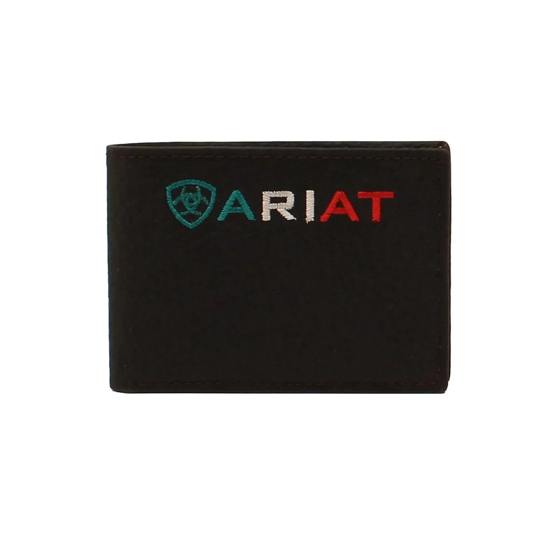Ariat Men's Mexican Colors Brown Bifold Wallet