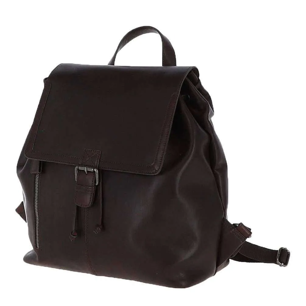Ashwood Leather Windmere Waxy Leather Travel Rucksack - Brown