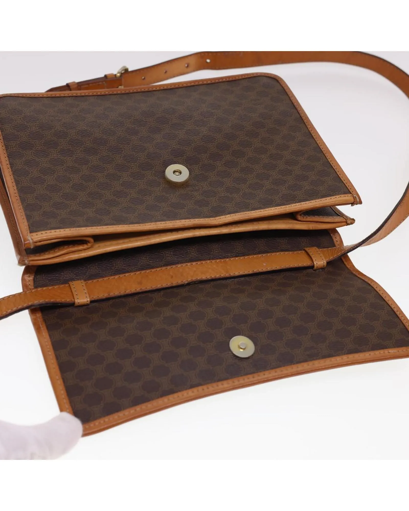 Authentic CELINE Macadam Canvas Shoulder Bag