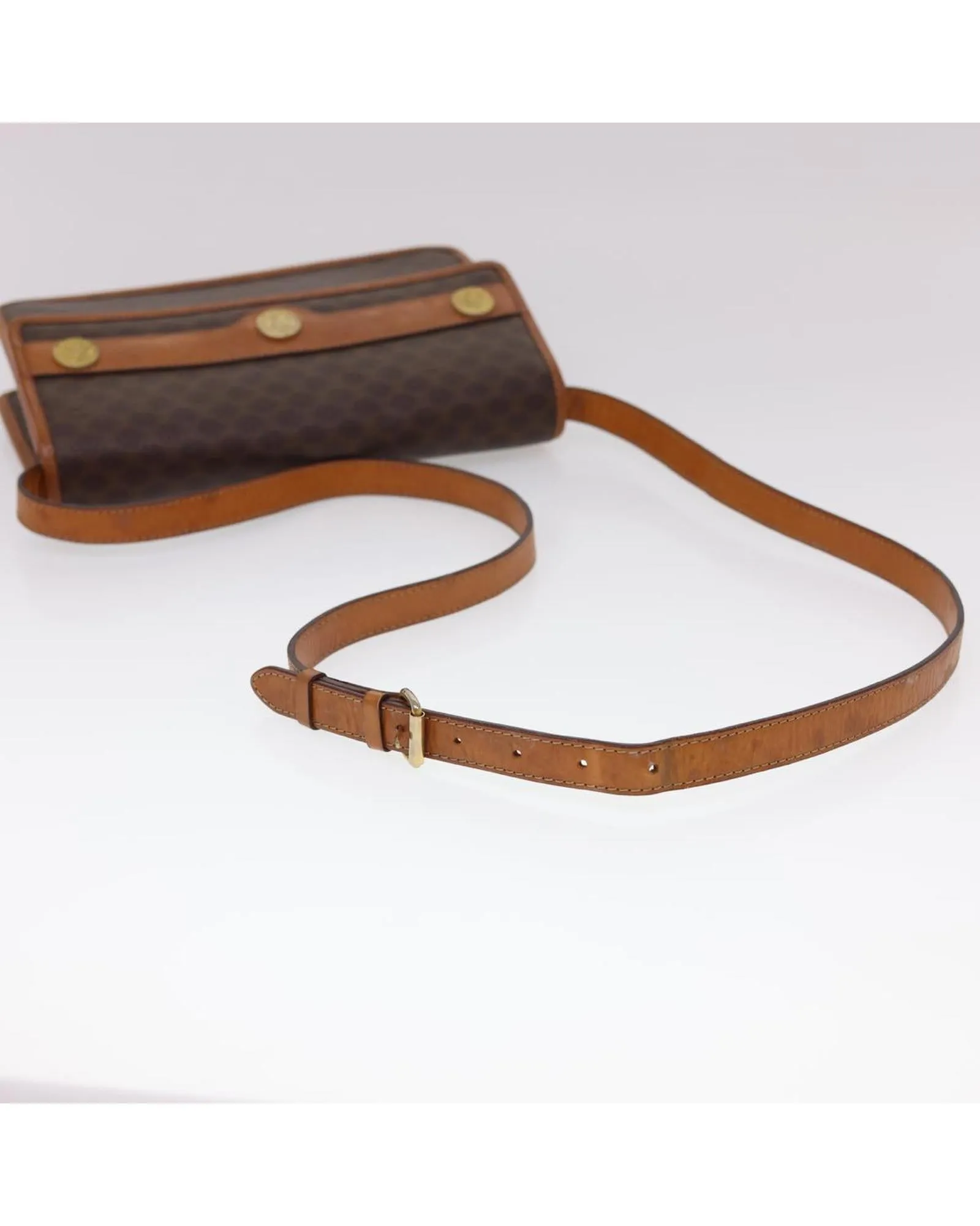 Authentic CELINE Macadam Canvas Shoulder Bag