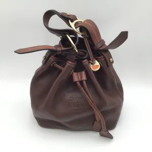 Authentic Dooney & Bourke Brown Luxury Leather Satchel Bag - COA Included