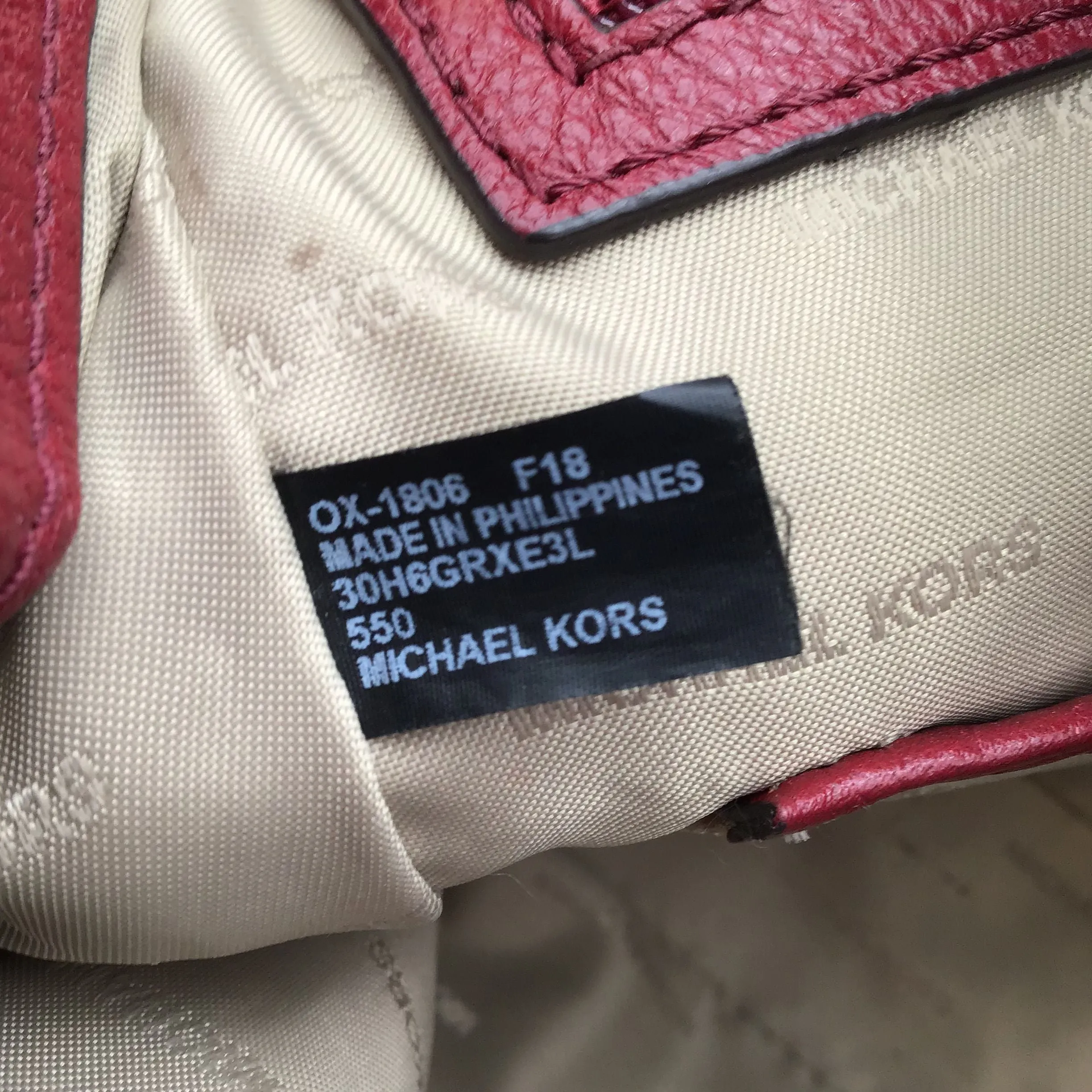 Authentic Michael Kors Luxury Leather Satchel Bag - COA Included