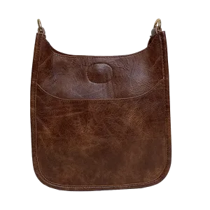 Aviana Messenger in Coffee with Gold Hardware