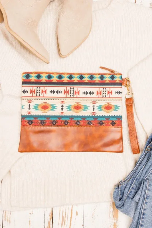 Aztec Print Clutches