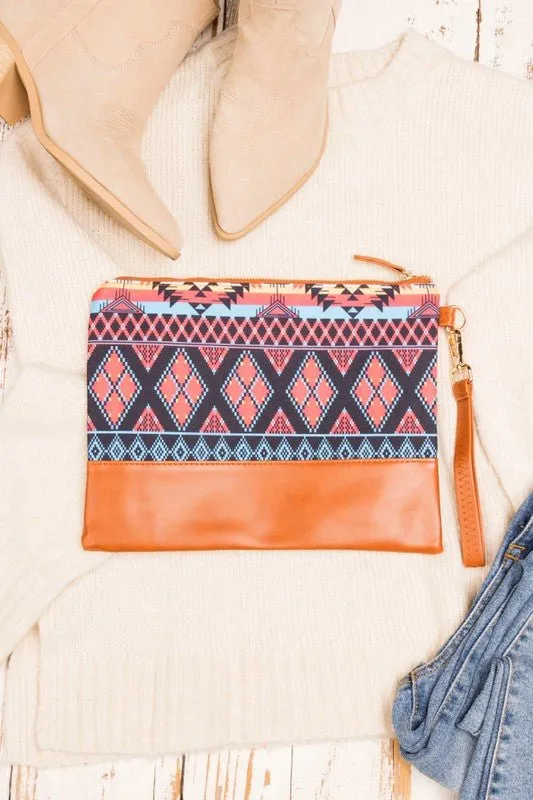 Aztec Print Clutches