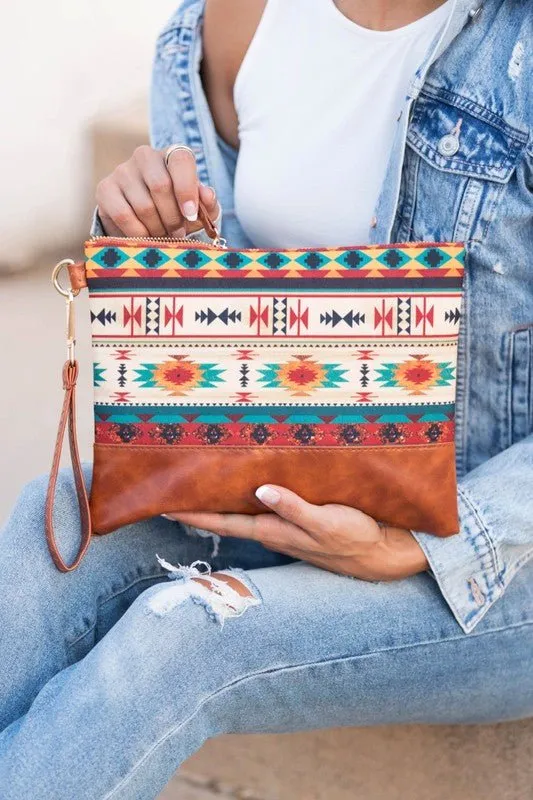 Aztec Print Clutches