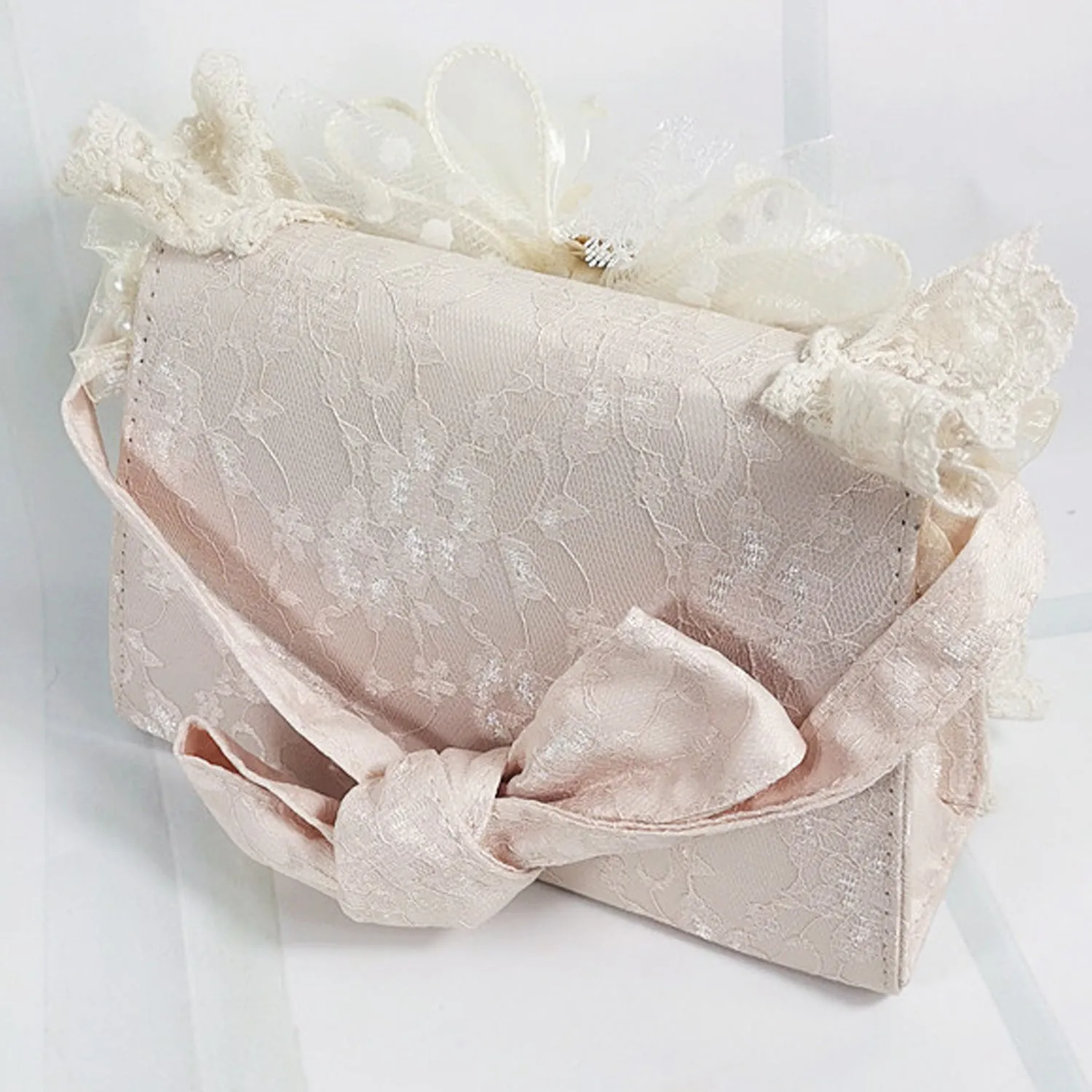 B01 Women's Purses Handbags Envelope Clutch Bags Tassel Lace Flowers Wedding Evening Bag