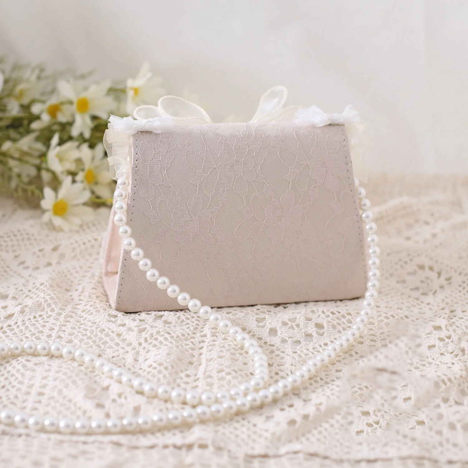B01 Women's Purses Handbags Envelope Clutch Bags Tassel Lace Flowers Wedding Evening Bag