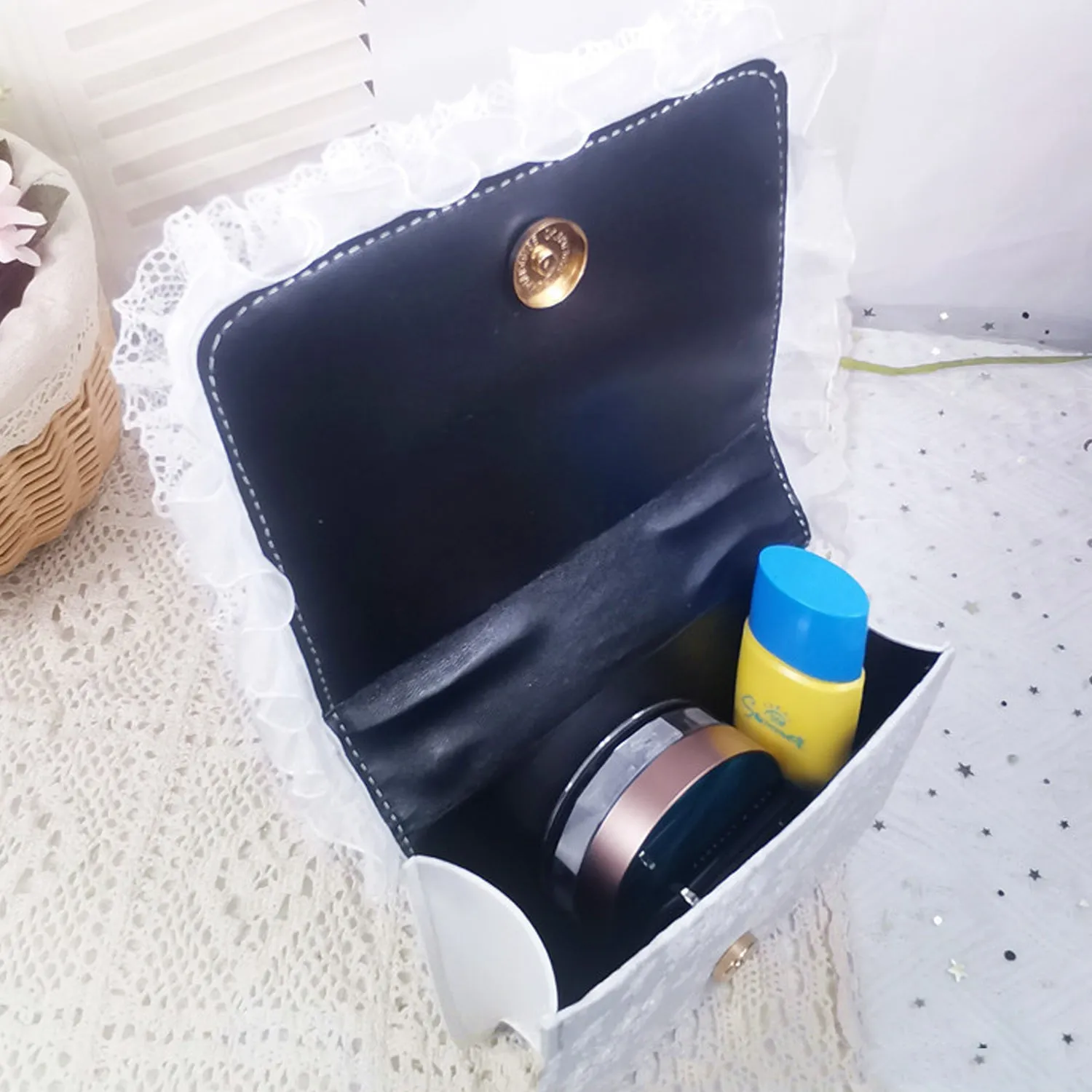 B01 Women's Purses Handbags Envelope Clutch Bags Tassel Lace Flowers Wedding Evening Bag