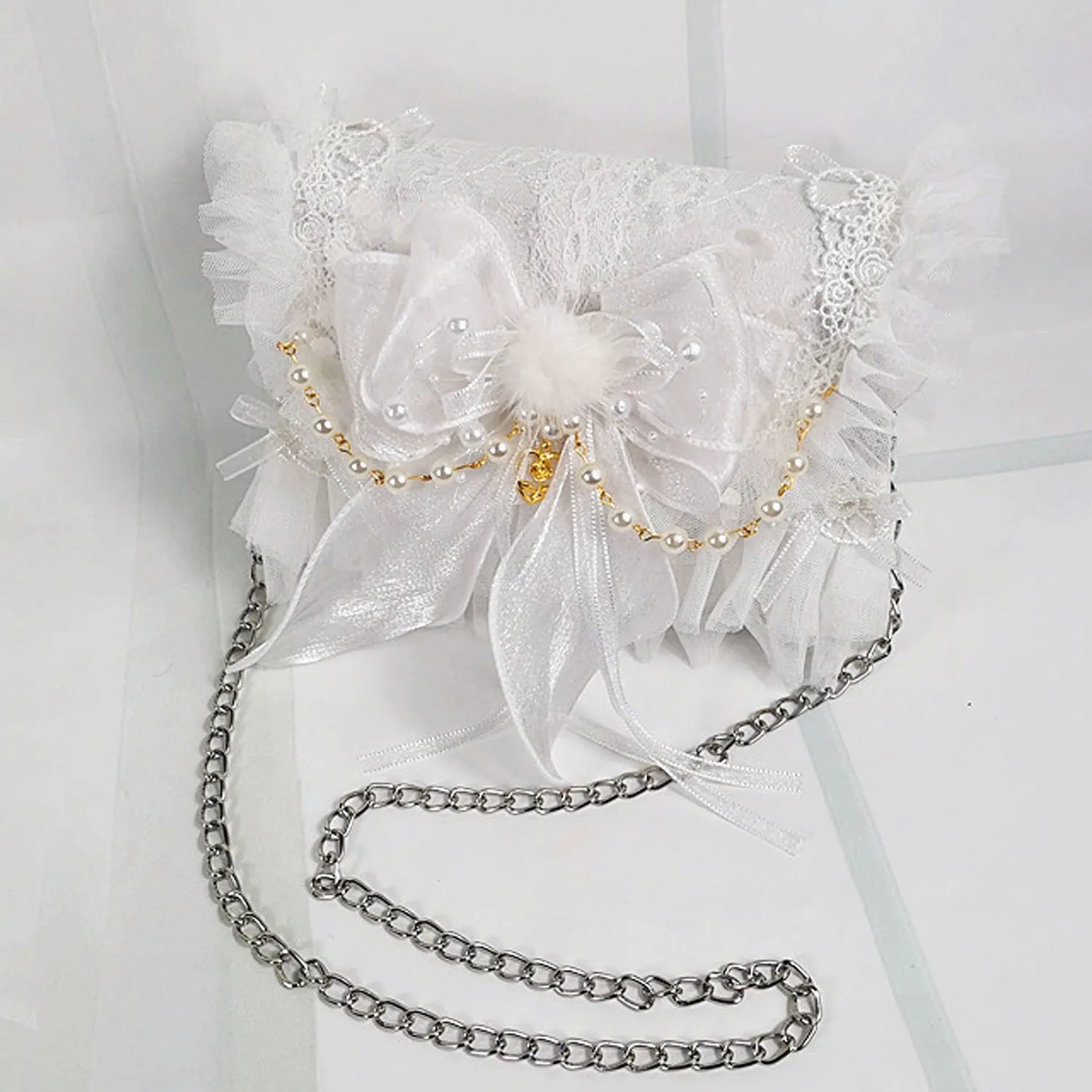 B01 Women's Purses Handbags Envelope Clutch Bags Tassel Lace Flowers Wedding Evening Bag