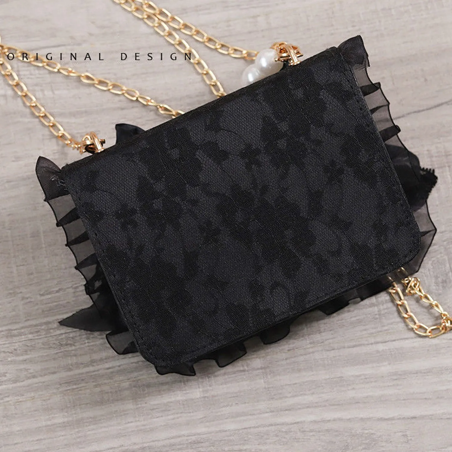 B01 Women's Purses Handbags Envelope Clutch Bags Tassel Lace Flowers Wedding Evening Bag