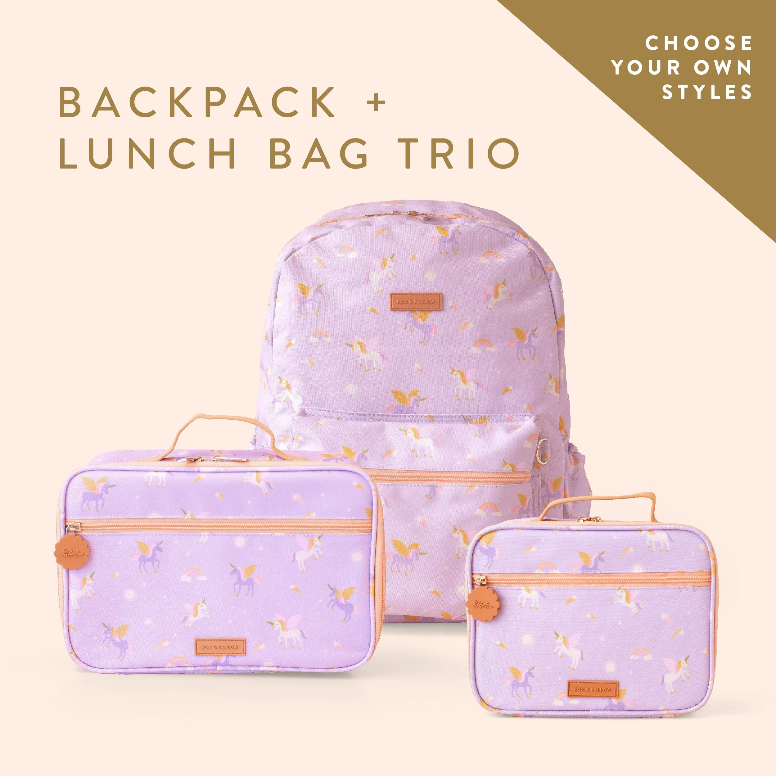 Backpack   Lunch Bag Trio Bundle - (PREORDER - 7 FEB)
