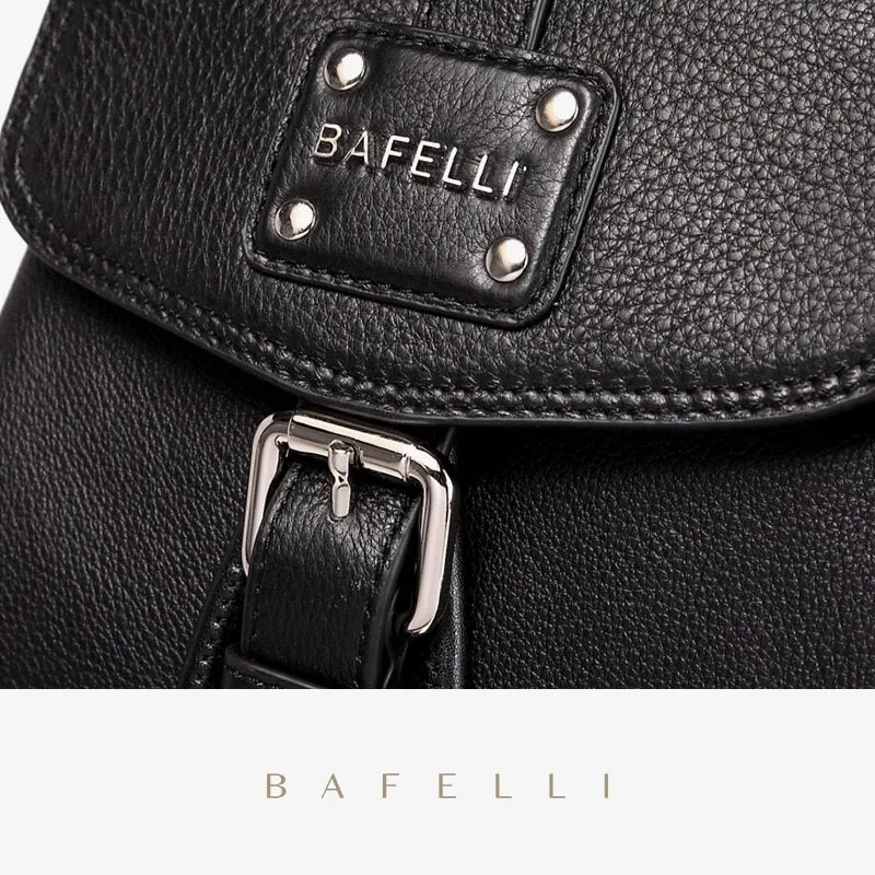 BAFELLI small backpack Genuine Leather drawstring tassel pink mochilas mujer travel bag teenagers girls school backpack women