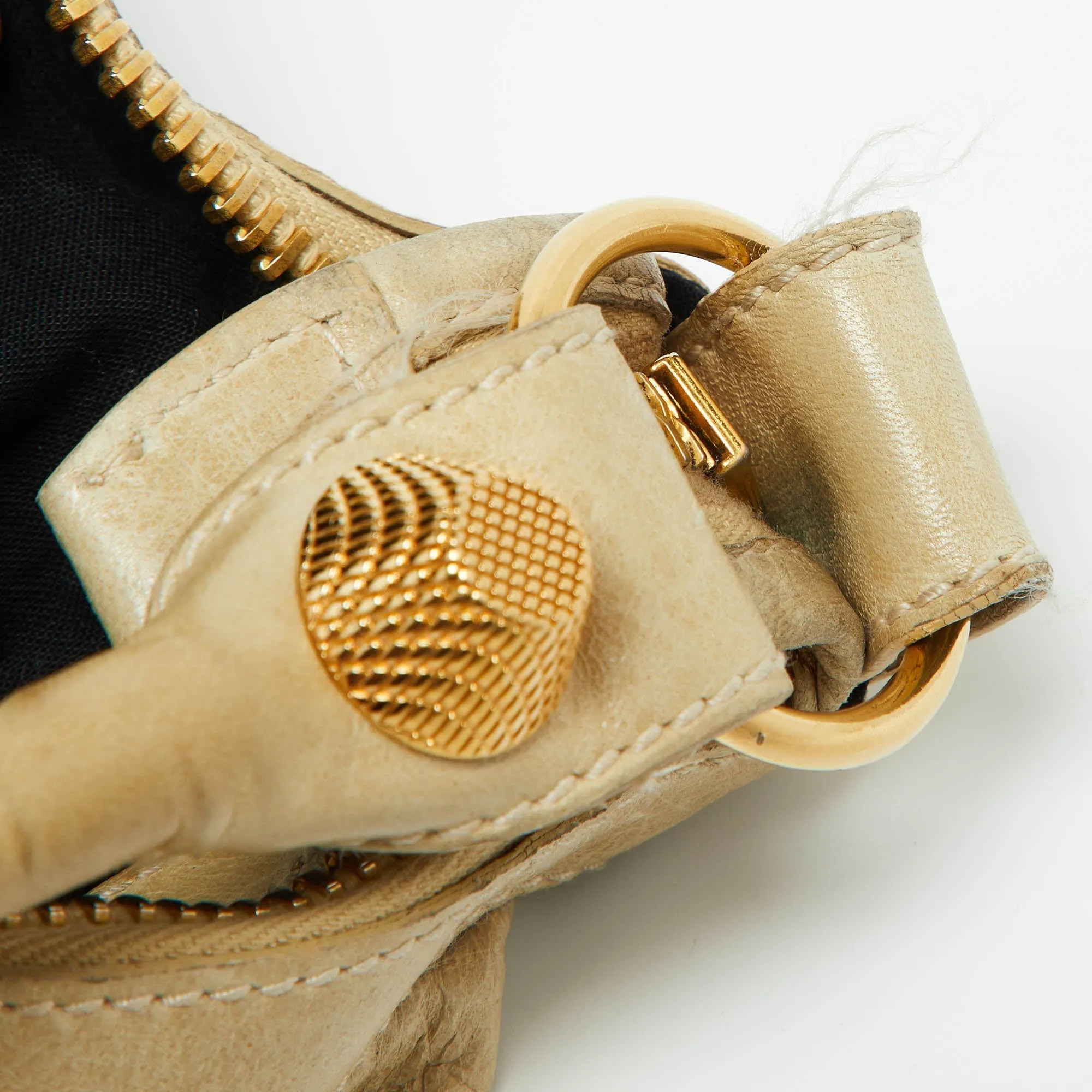 BALENCIAGA Beige Leather GGH Day Hobo