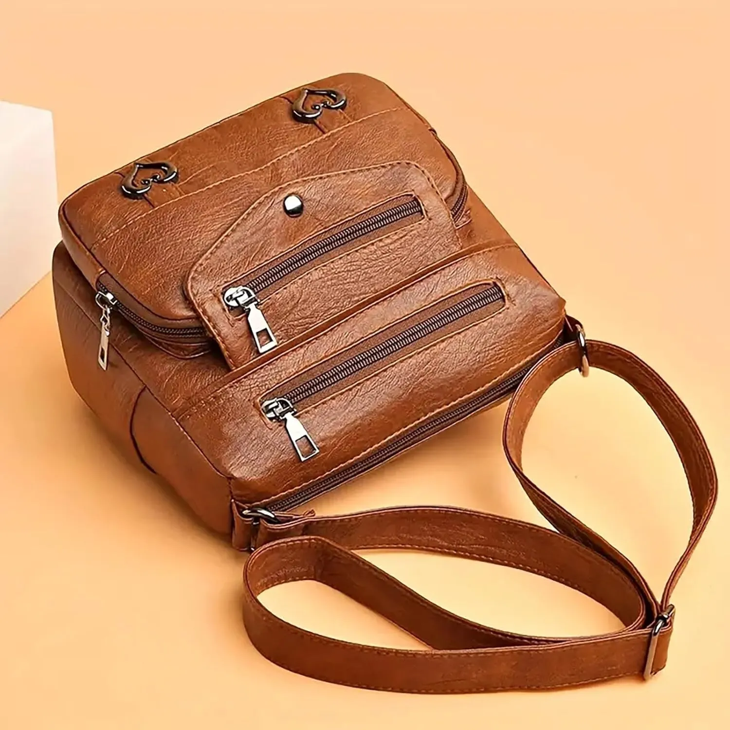 Beach Tote Bag Black Brown Solid Crossbody Shoulder Bags Medium Travel Satchel Bag Purse Wallet Anti Theft Bags A